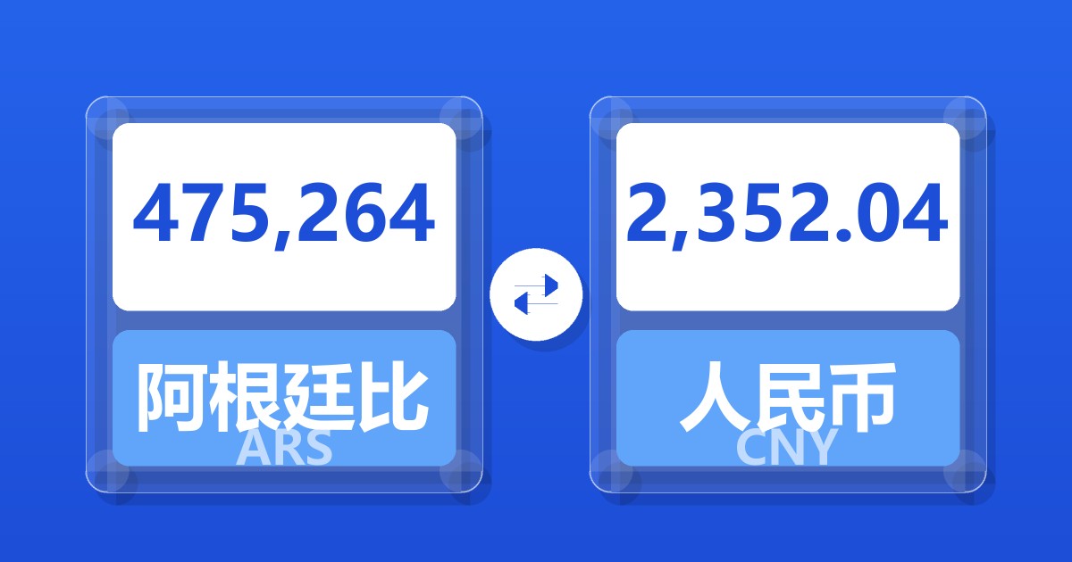 475,264阿根廷比索兑人民币