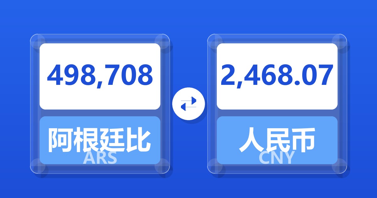 498,708阿根廷比索兑人民币