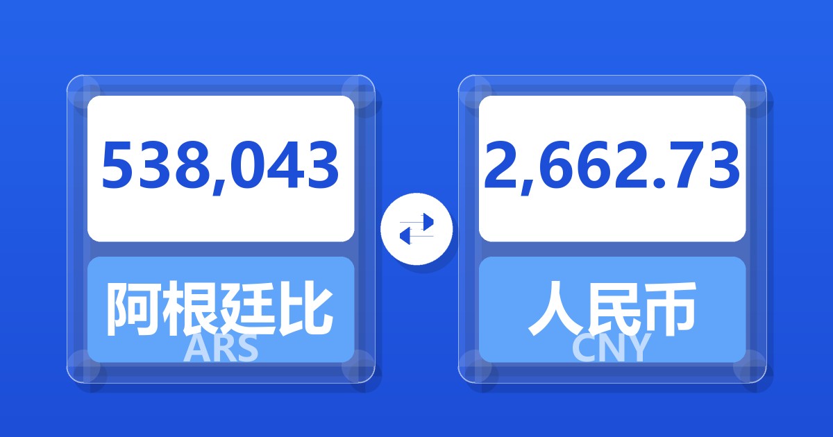 538,043阿根廷比索兑人民币