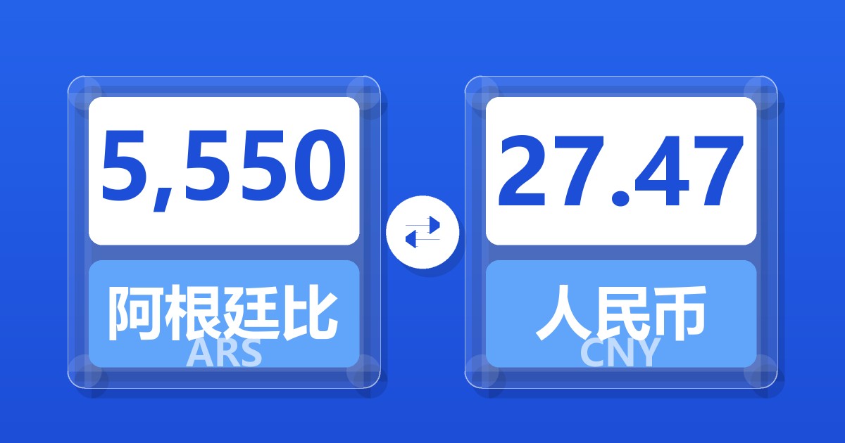 5,550阿根廷比索兑人民币
