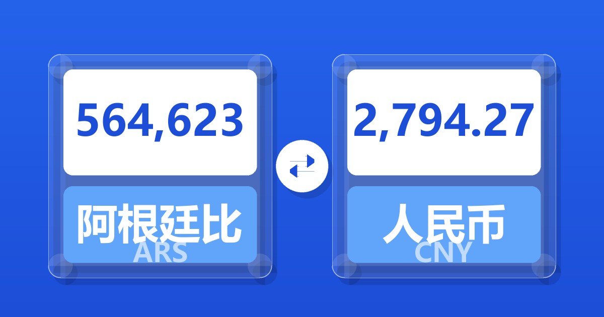 564,623阿根廷比索兑人民币