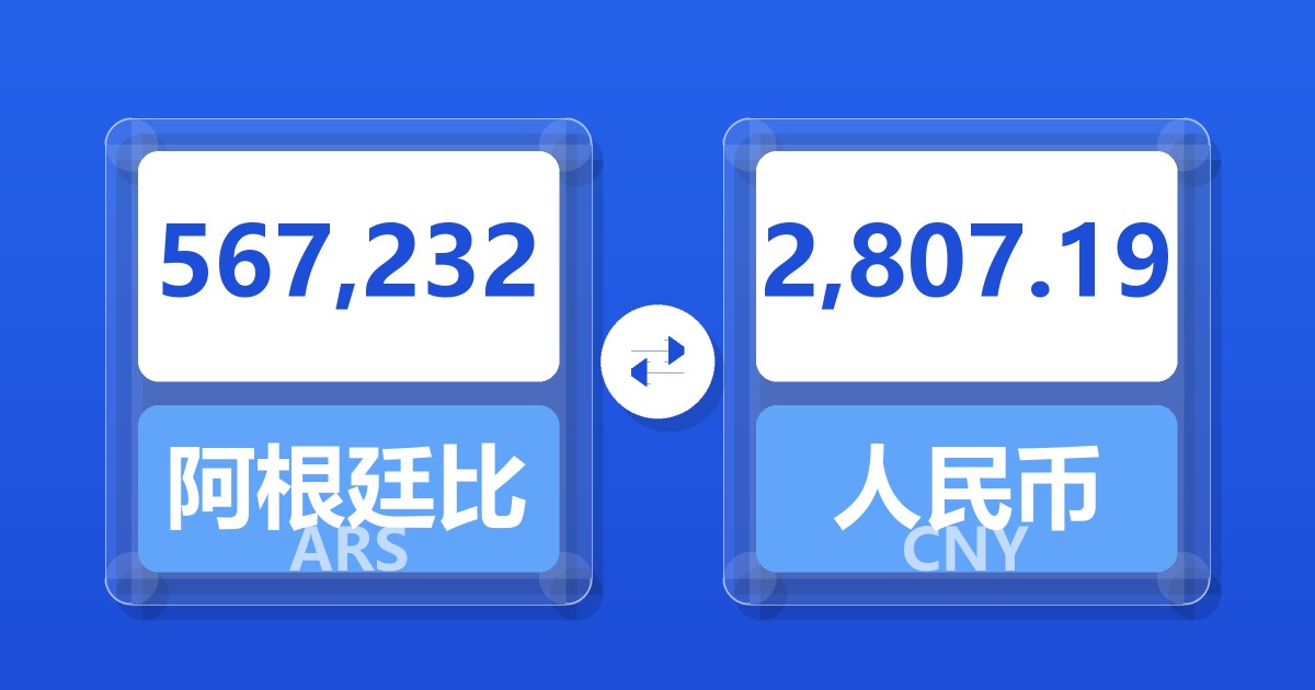 567,232阿根廷比索兑人民币