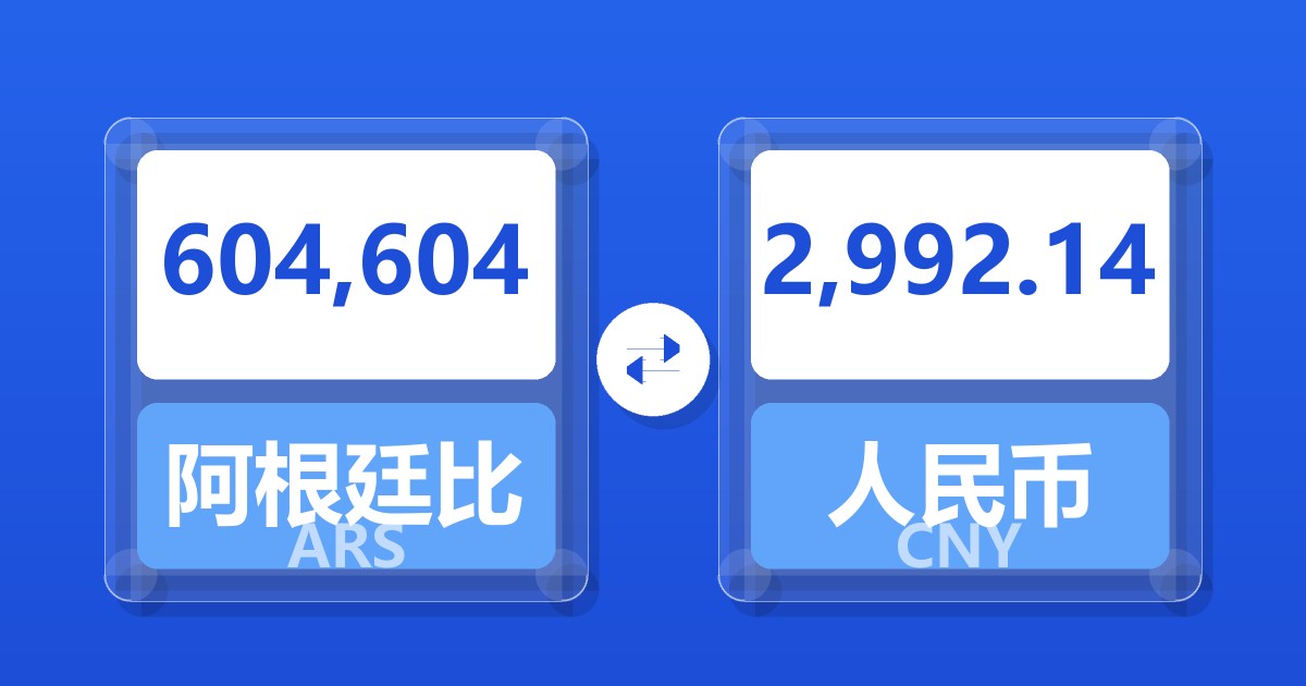 604,604阿根廷比索兑人民币