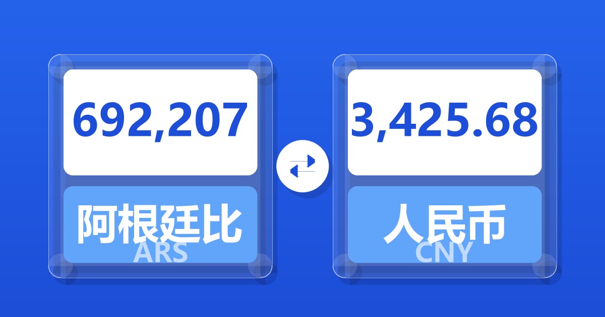 692,207阿根廷比索兑人民币
