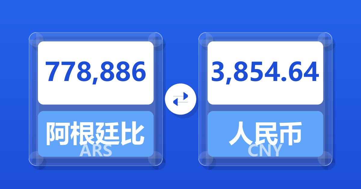 778,886阿根廷比索兑人民币