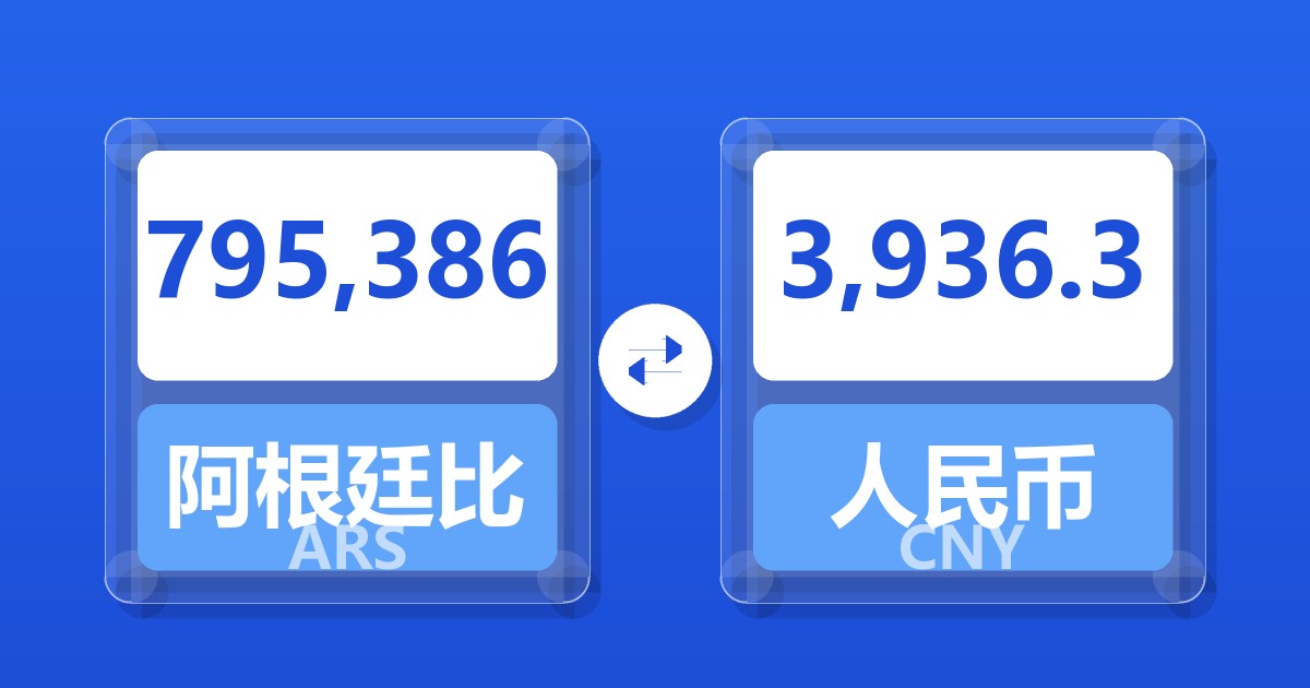 795,386阿根廷比索兑人民币