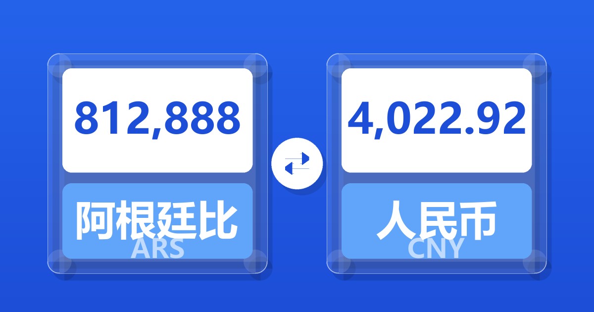 812,888阿根廷比索兑人民币