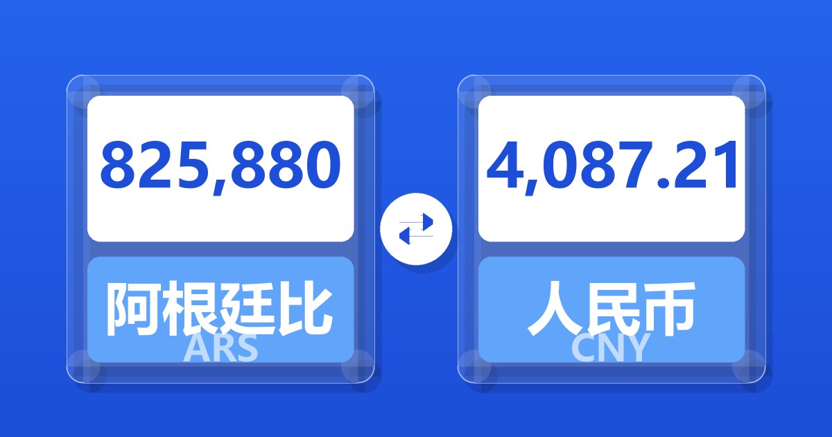 825,880阿根廷比索兑人民币