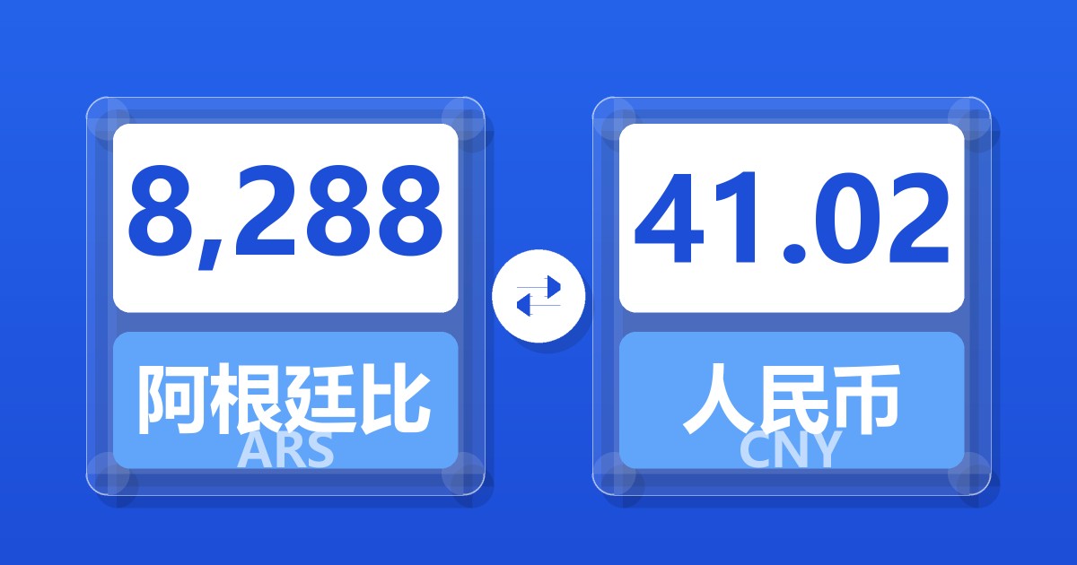 8,288阿根廷比索兑人民币
