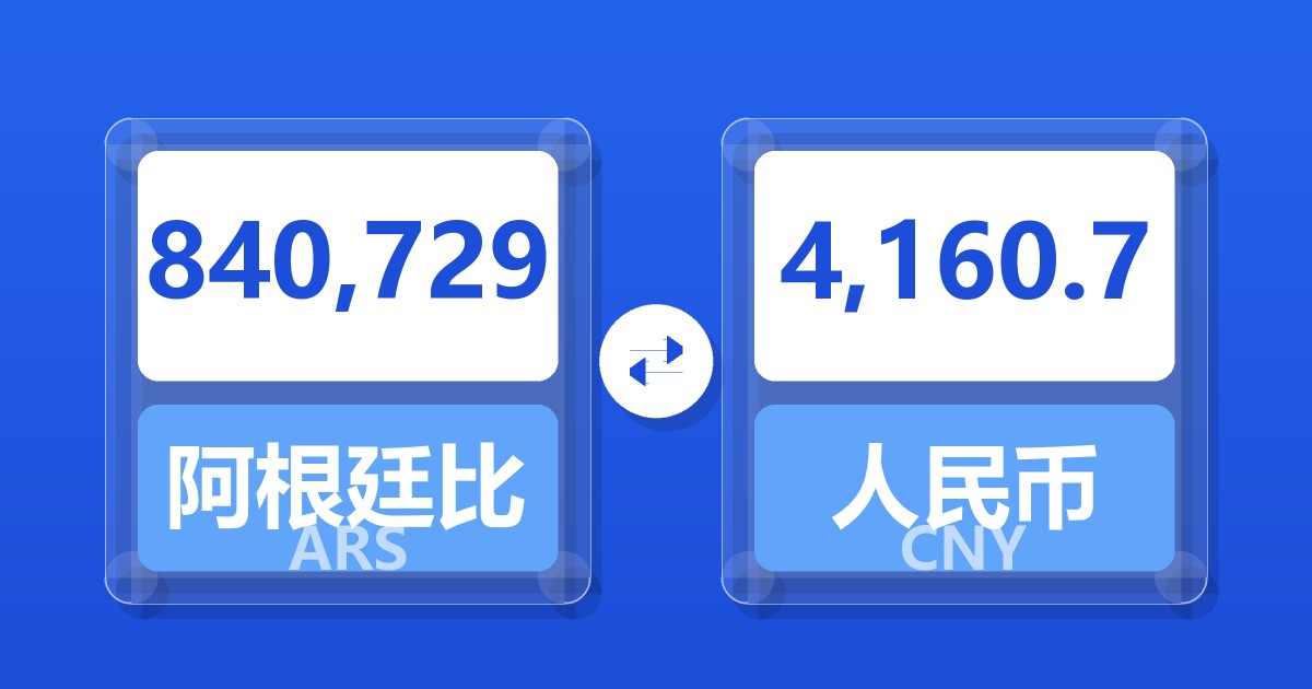840,729阿根廷比索兑人民币