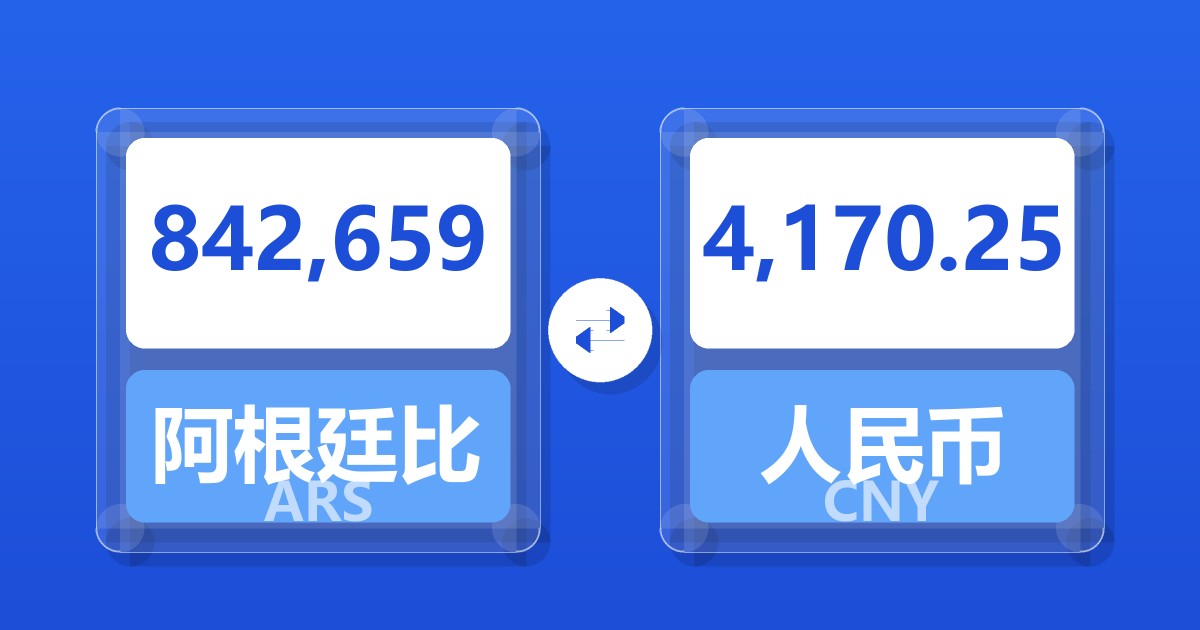 842,659阿根廷比索兑人民币