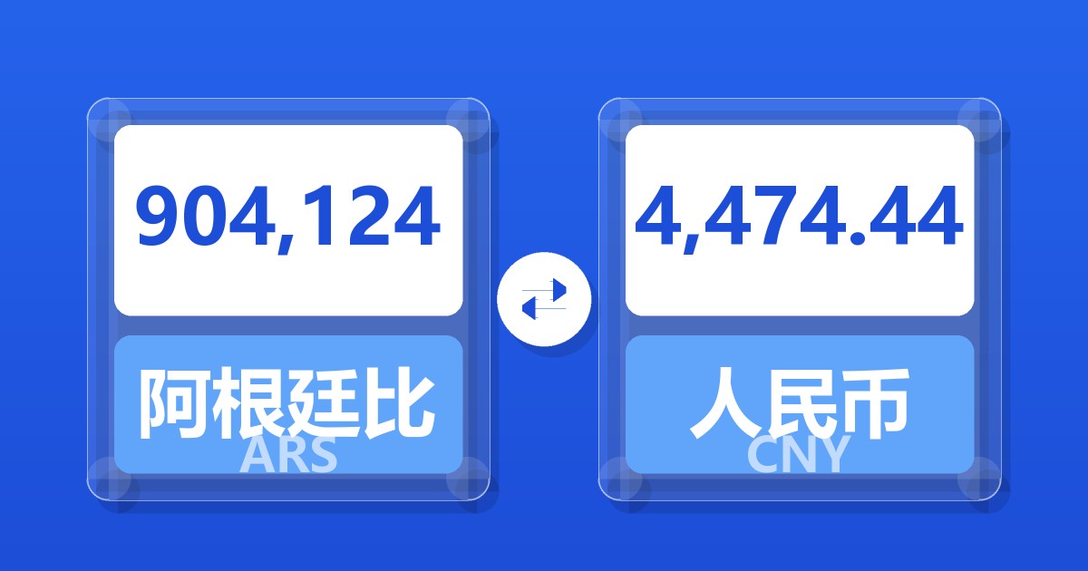 904,124阿根廷比索兑人民币