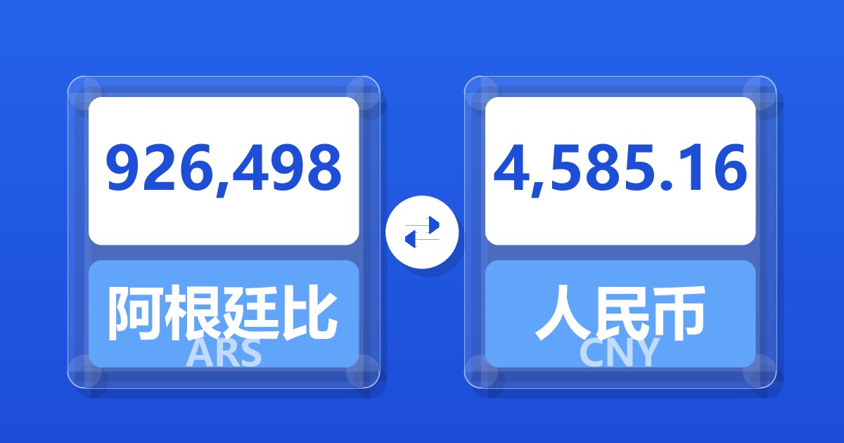 926,498阿根廷比索兑人民币