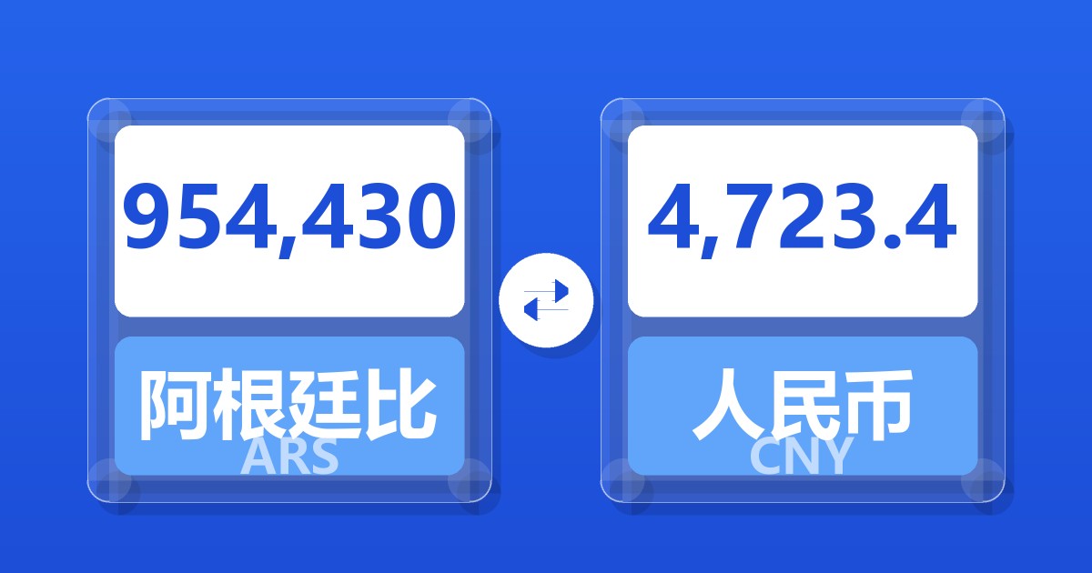 954,430阿根廷比索兑人民币