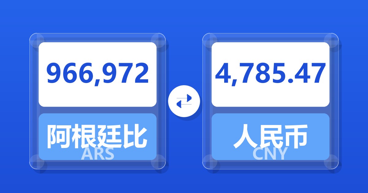 966,972阿根廷比索兑人民币