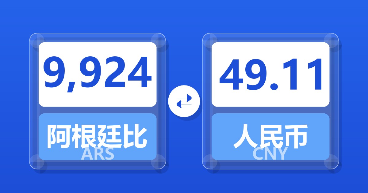 9,924阿根廷比索兑人民币