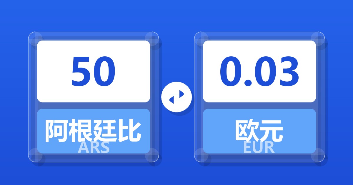 50阿根廷比索兑欧元