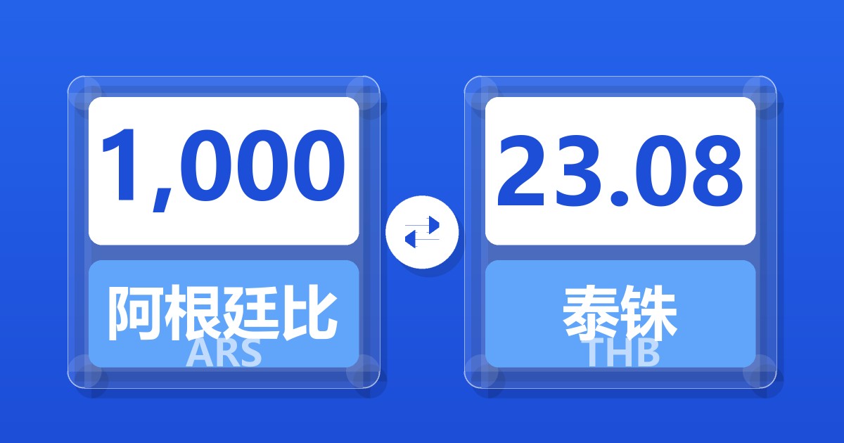 1,000阿根廷比索兑泰铢