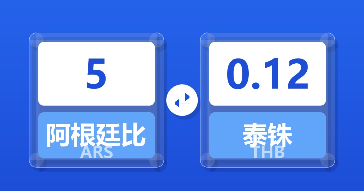 5阿根廷比索兑泰铢