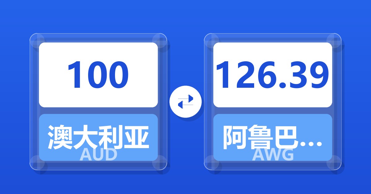 100澳大利亚元兑阿鲁巴弗罗林