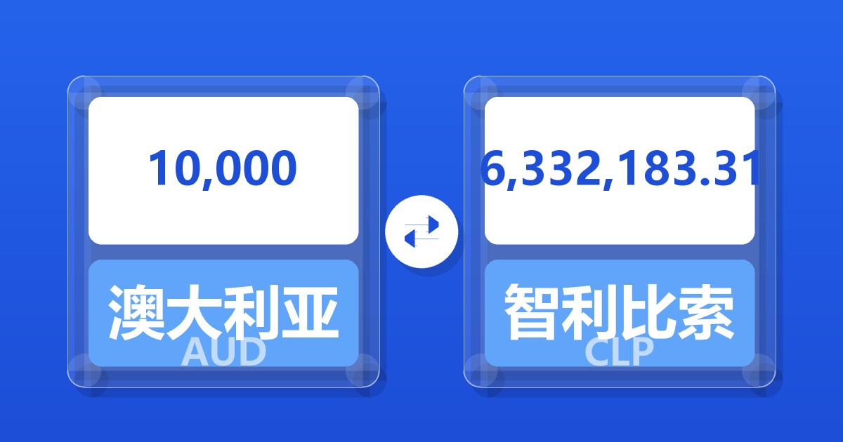 10,000澳大利亚元兑智利比索