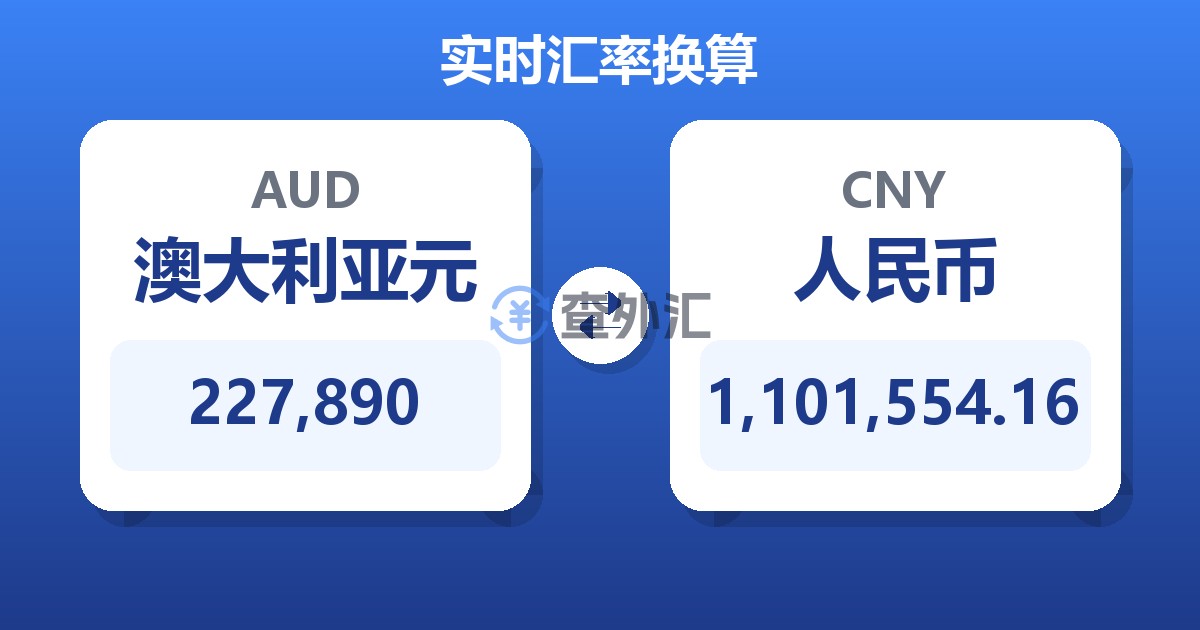 227,890澳大利亚元兑人民币