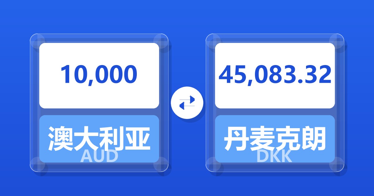 10,000澳大利亚元兑丹麦克朗