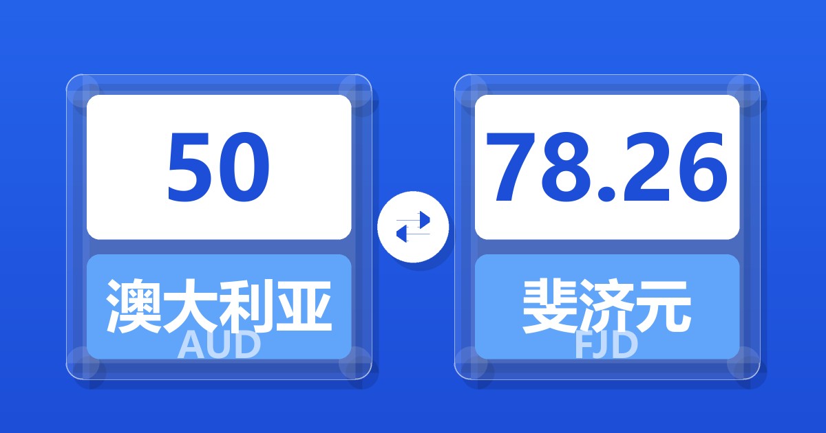 50澳大利亚元兑斐济元