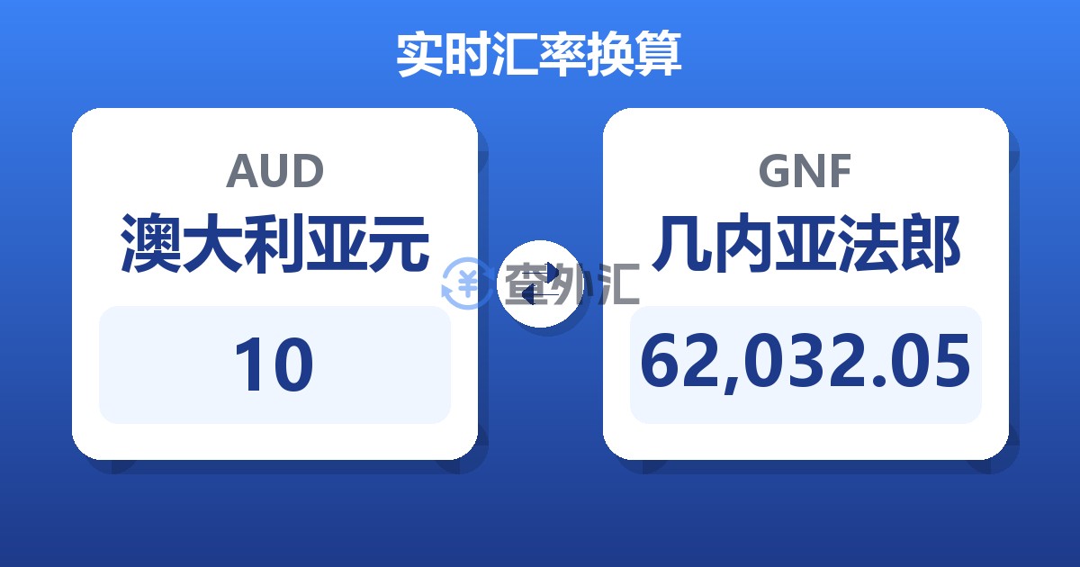 10澳大利亚元兑几内亚法郎