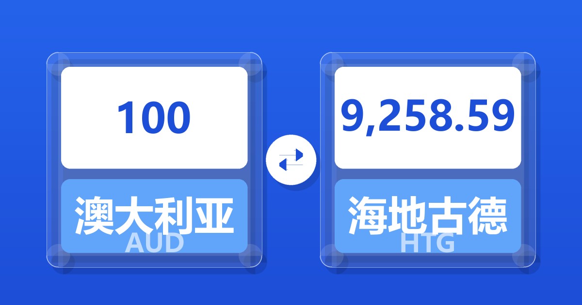 100澳大利亚元兑海地古德