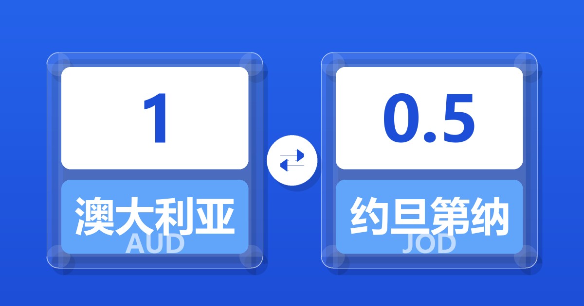 1澳大利亚元兑约旦第纳尔