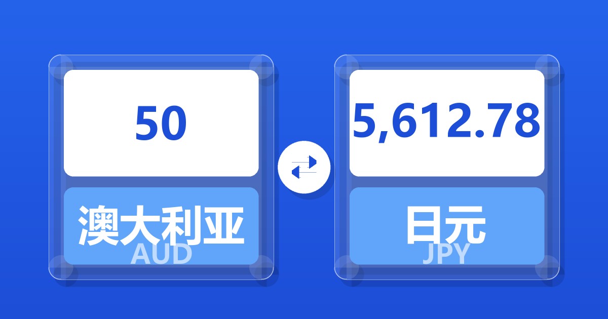 50澳大利亚元兑日元