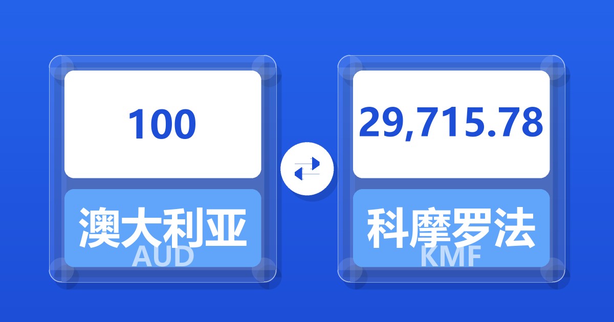 100澳大利亚元兑科摩罗法郎