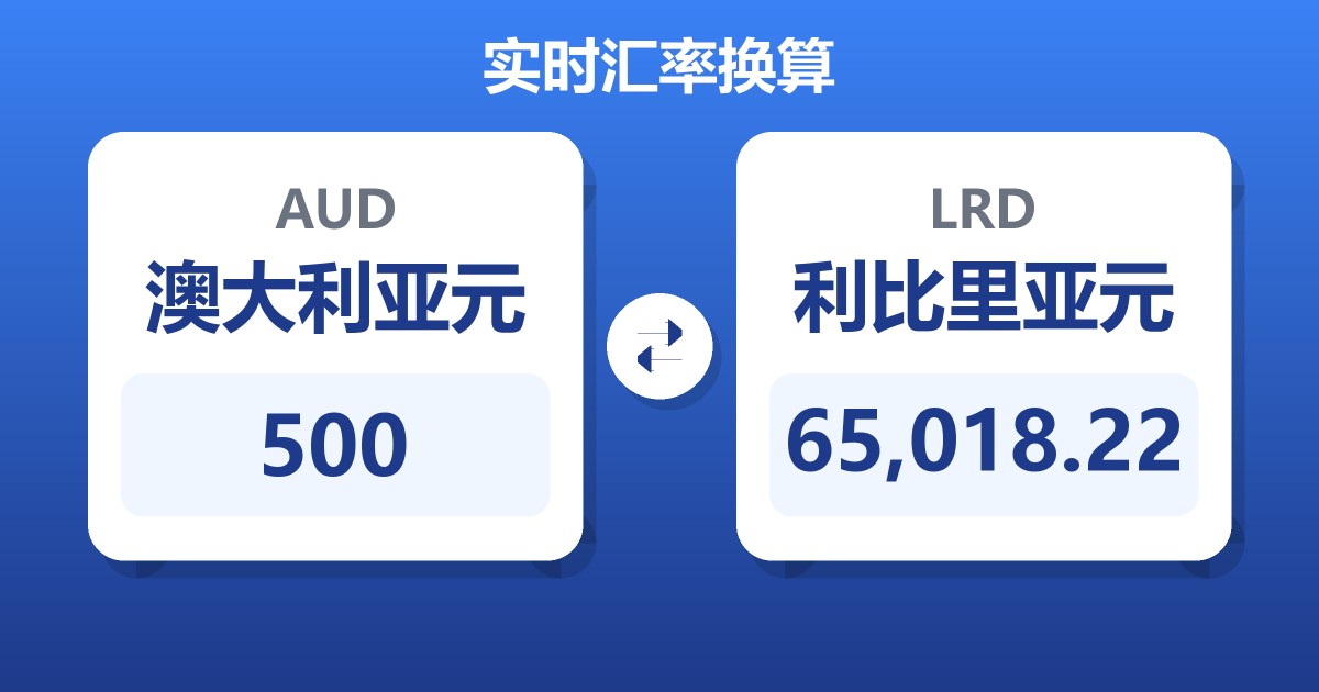 500澳大利亚元兑利比里亚元