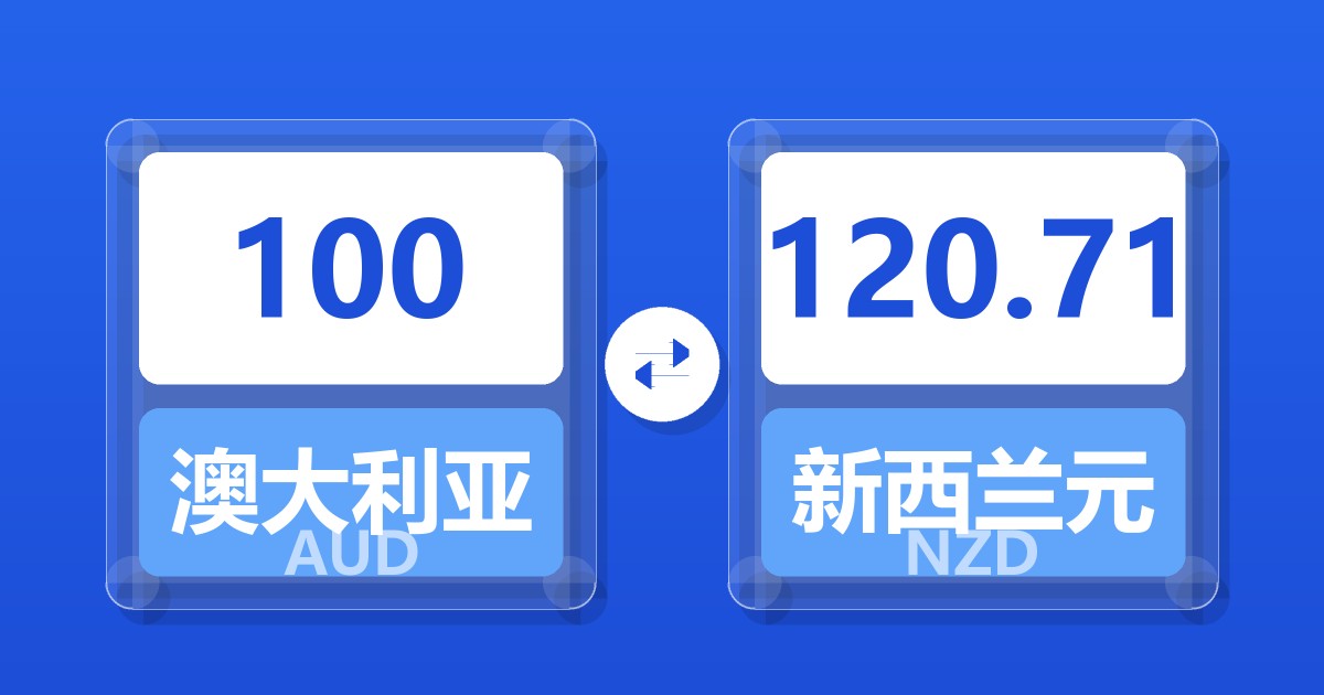 100澳大利亚元兑新西兰元