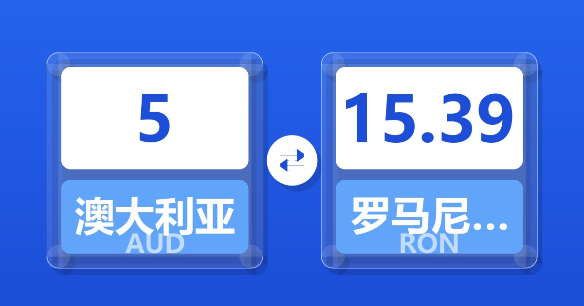 5澳大利亚元兑罗马尼亚列伊