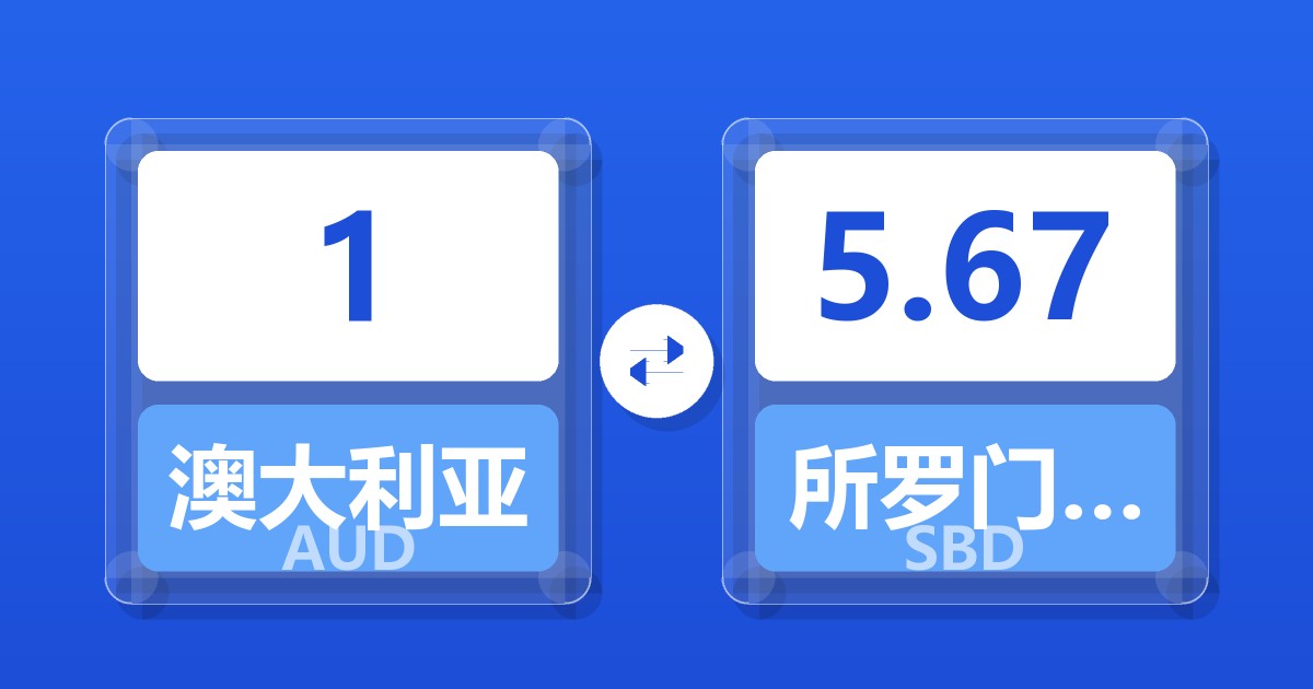 1澳大利亚元兑所罗门群岛元