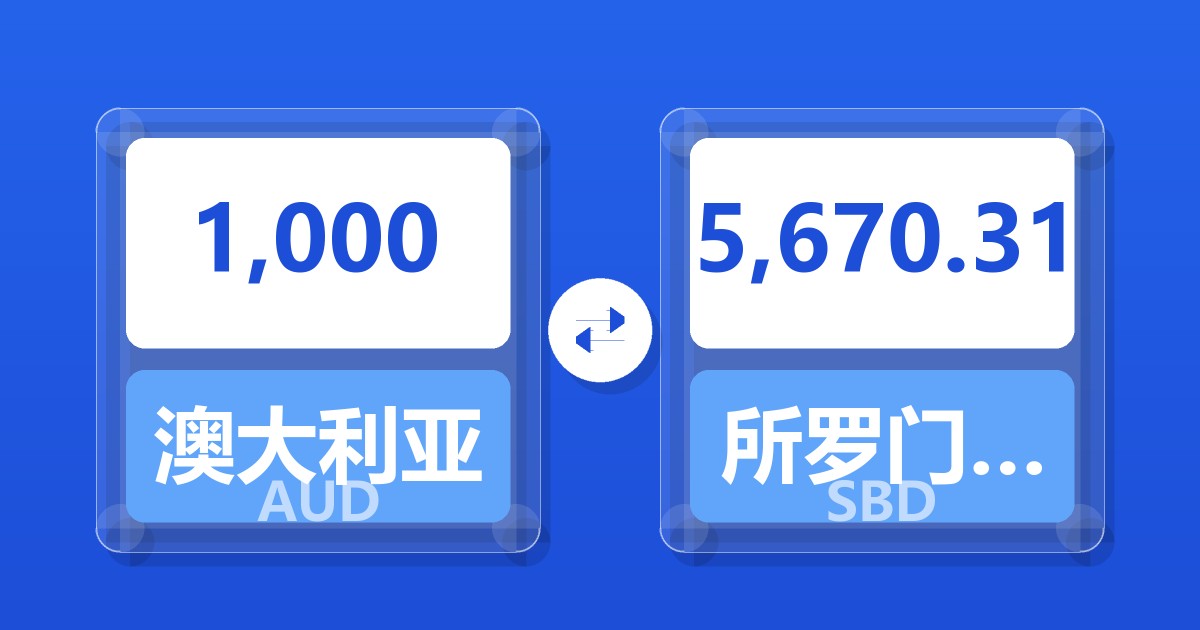 1,000澳大利亚元兑所罗门群岛元