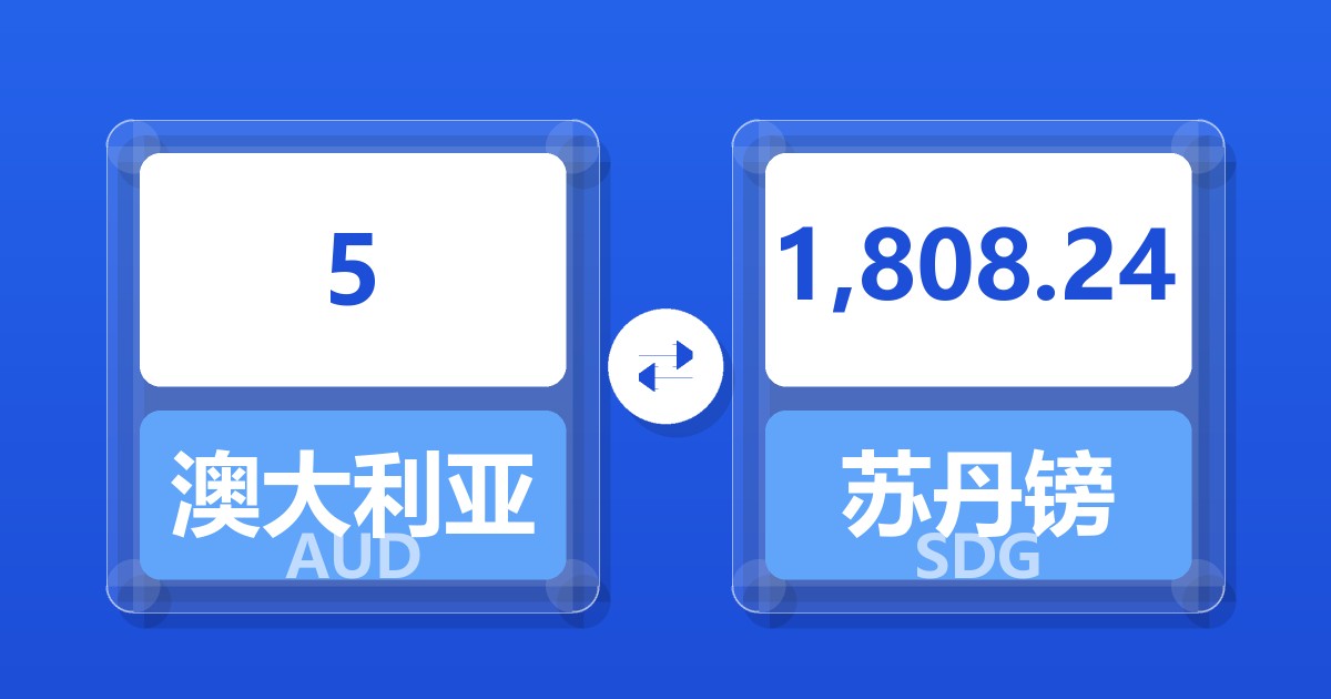 5澳大利亚元兑苏丹镑