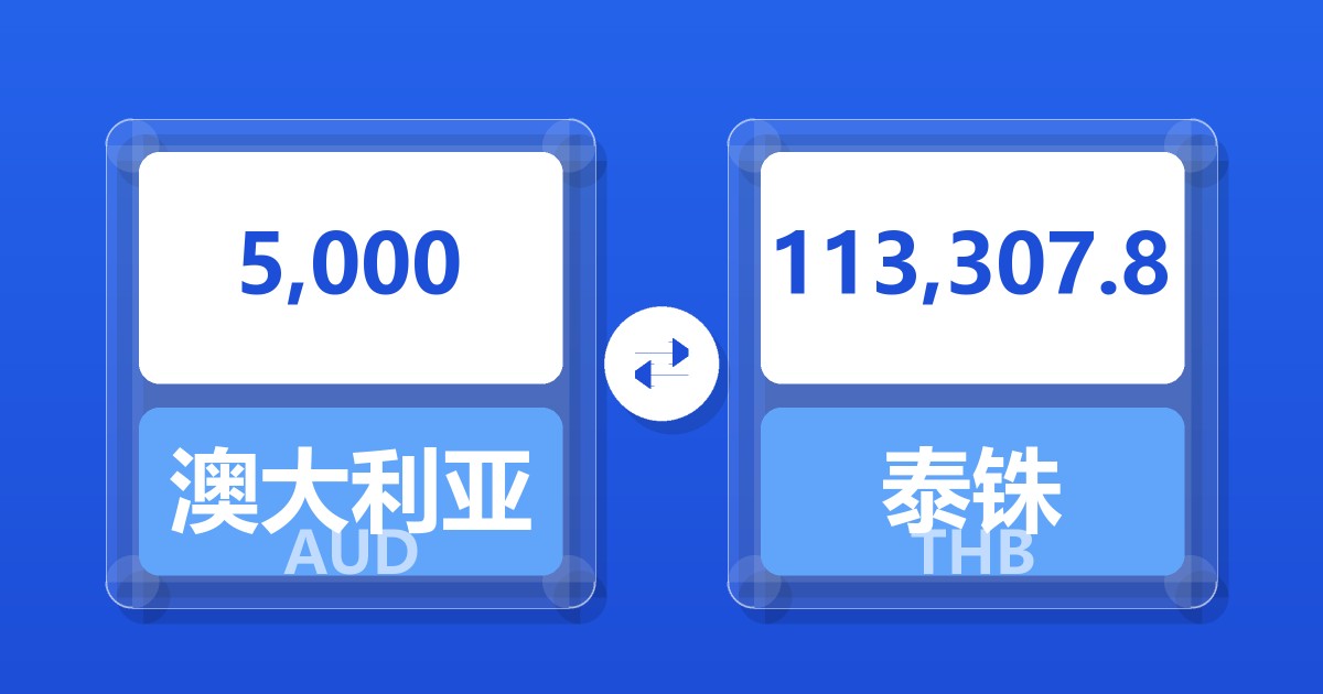 5,000澳大利亚元兑泰铢