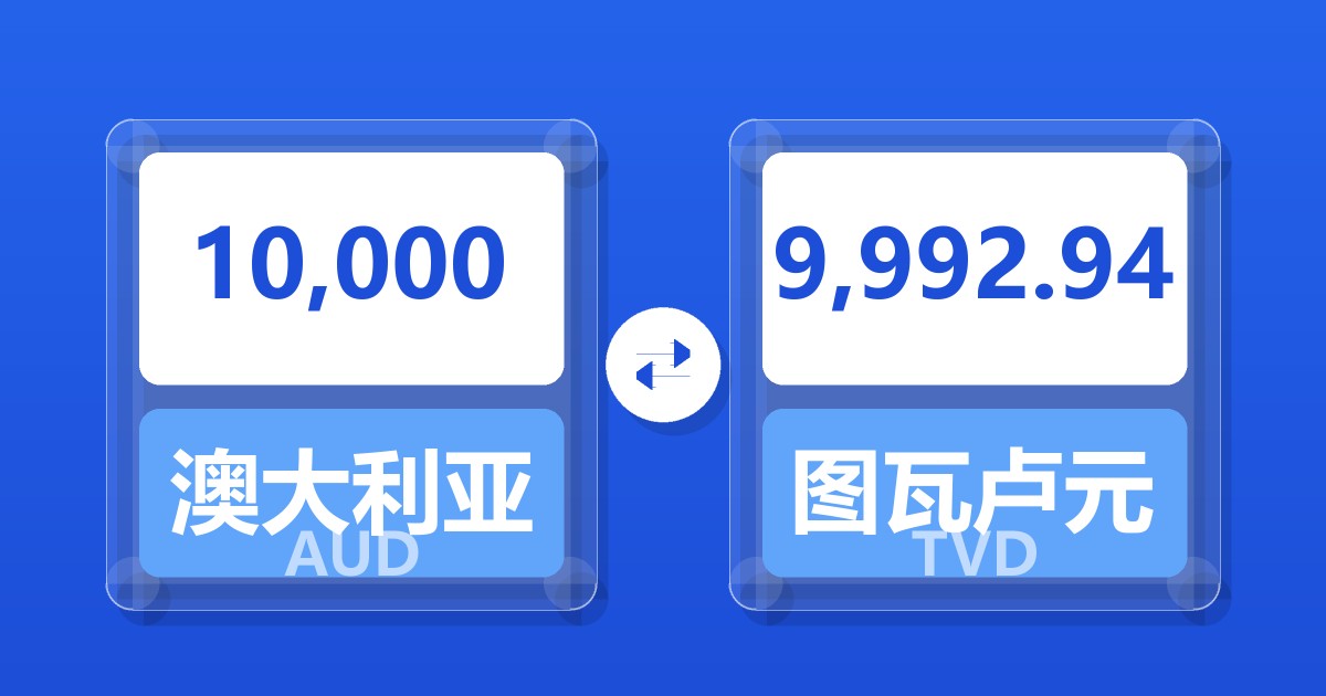 10,000澳大利亚元兑图瓦卢元