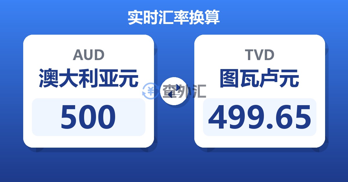 500澳大利亚元兑图瓦卢元