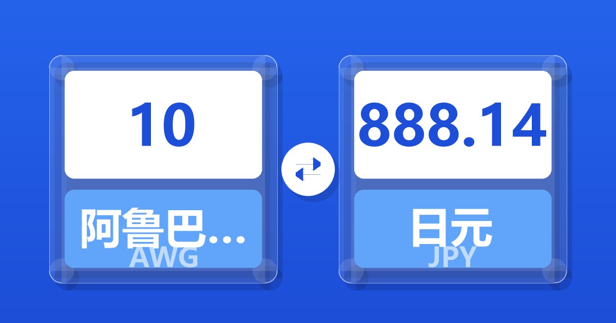 10阿鲁巴弗罗林兑日元