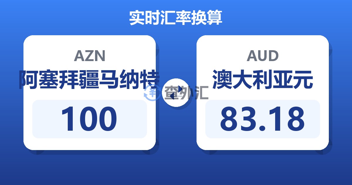 100阿塞拜疆马纳特兑澳大利亚元