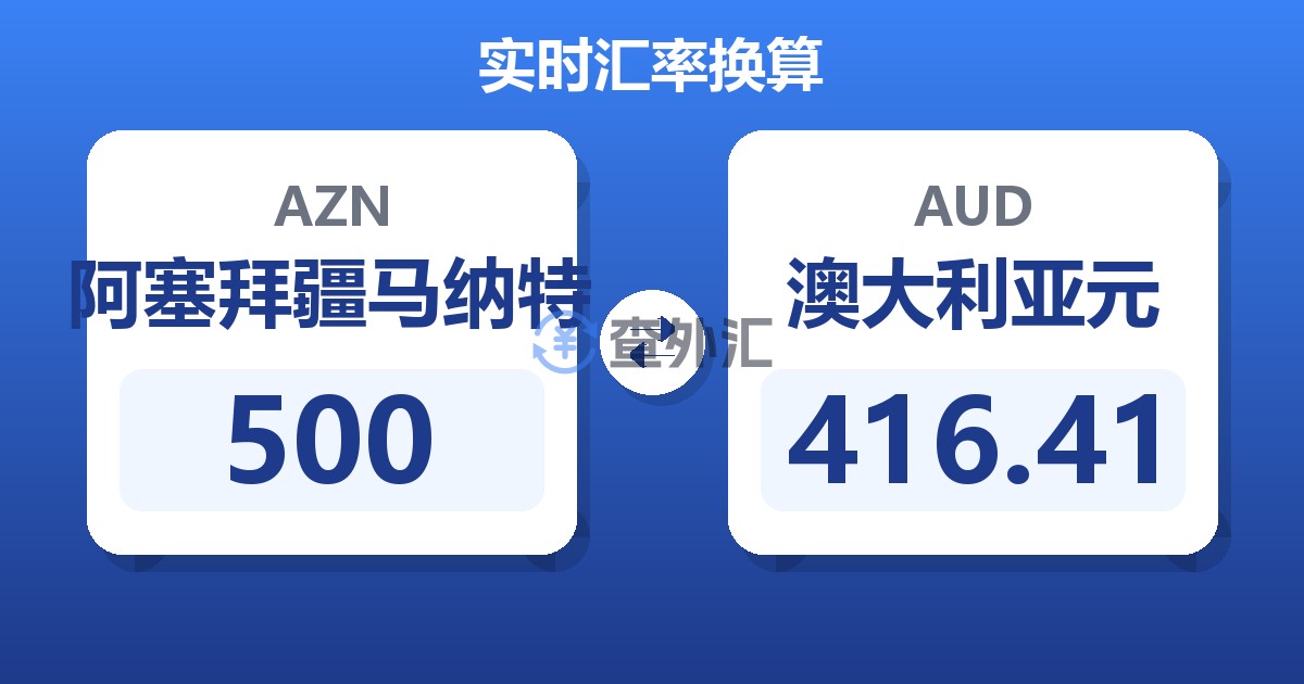 500阿塞拜疆马纳特兑澳大利亚元