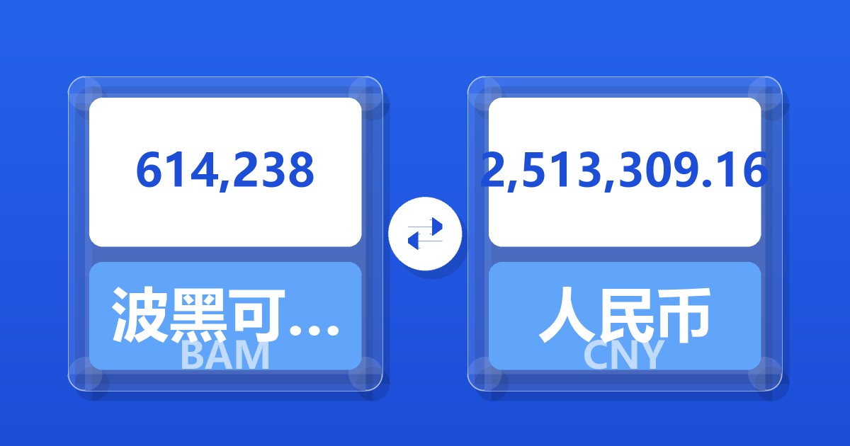 614,238波黑可兑换马克兑人民币