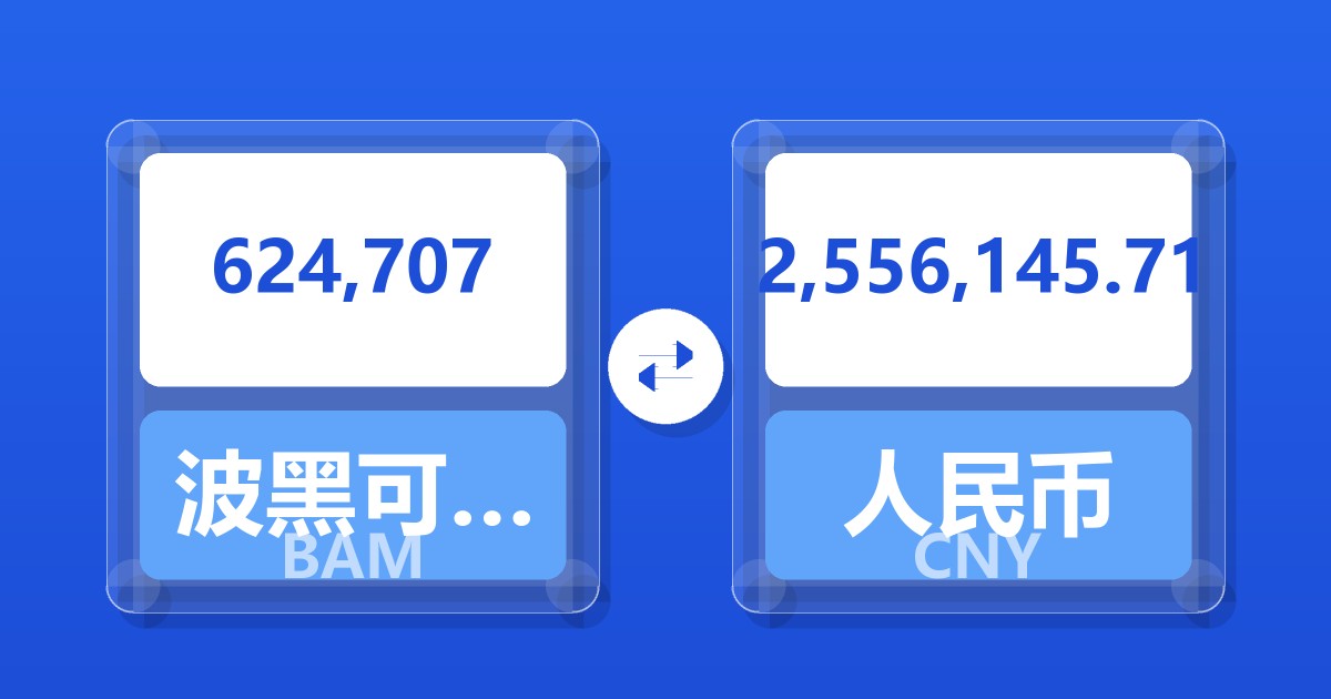 624,707波黑可兑换马克兑人民币