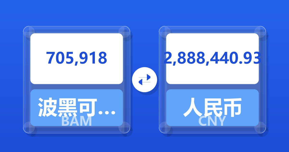 705,918波黑可兑换马克兑人民币