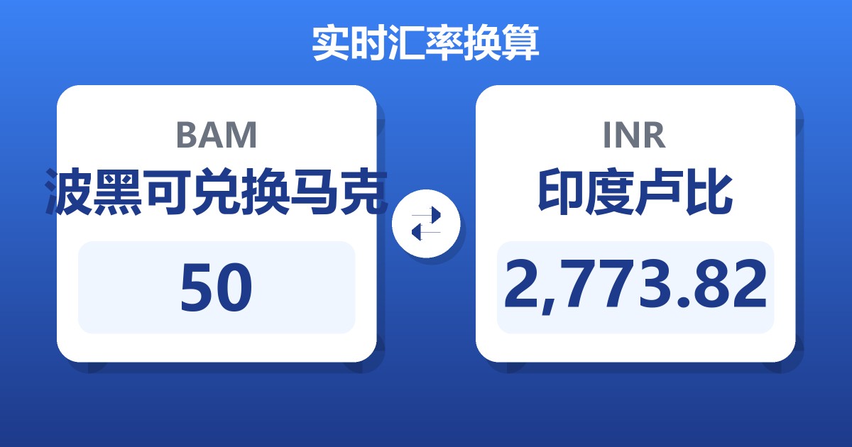 50波黑可兑换马克兑印度卢比
