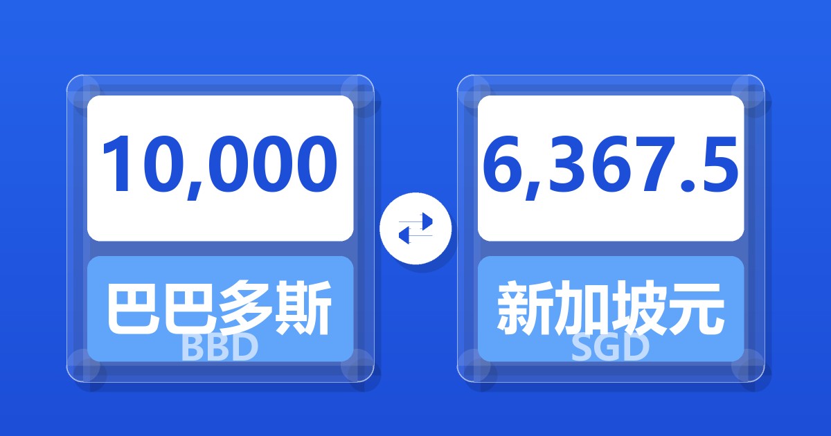 10,000巴巴多斯元兑新加坡元